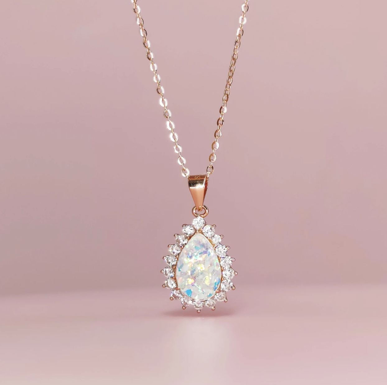 Cremation Cremation Ashes Starburst Teardrop Necklace image 0