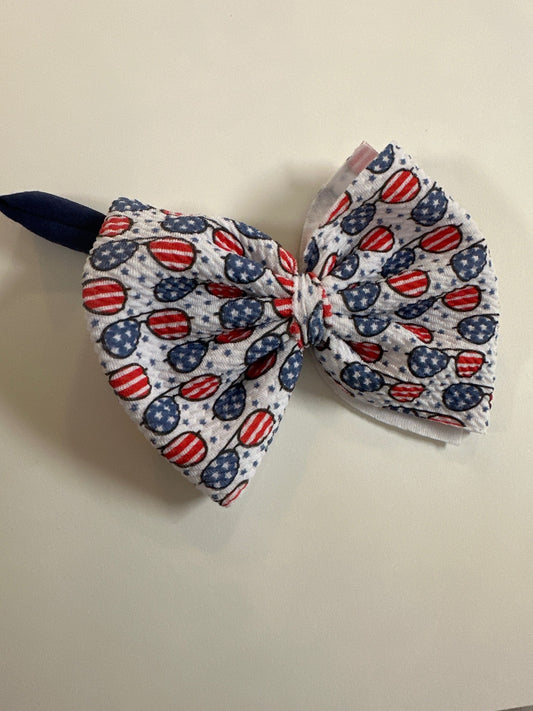 Fourth of July Glasses Bow image 0