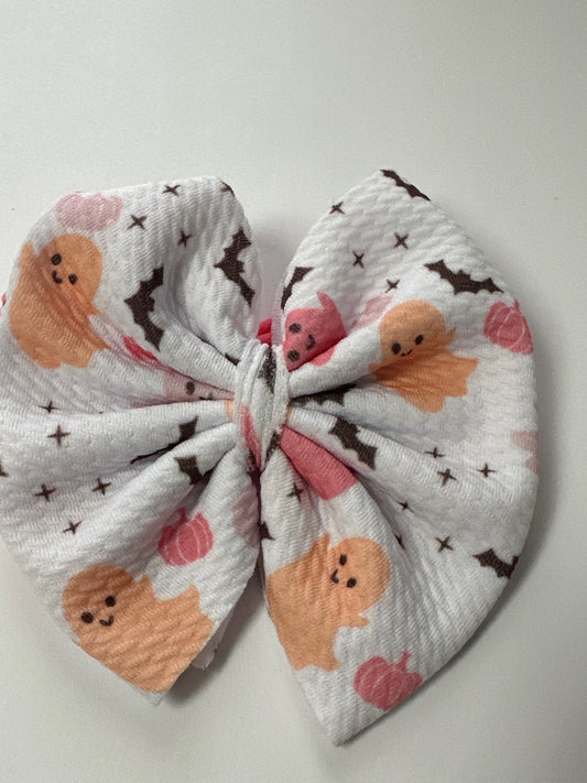 White bow with ghosts and sparkles  image 0