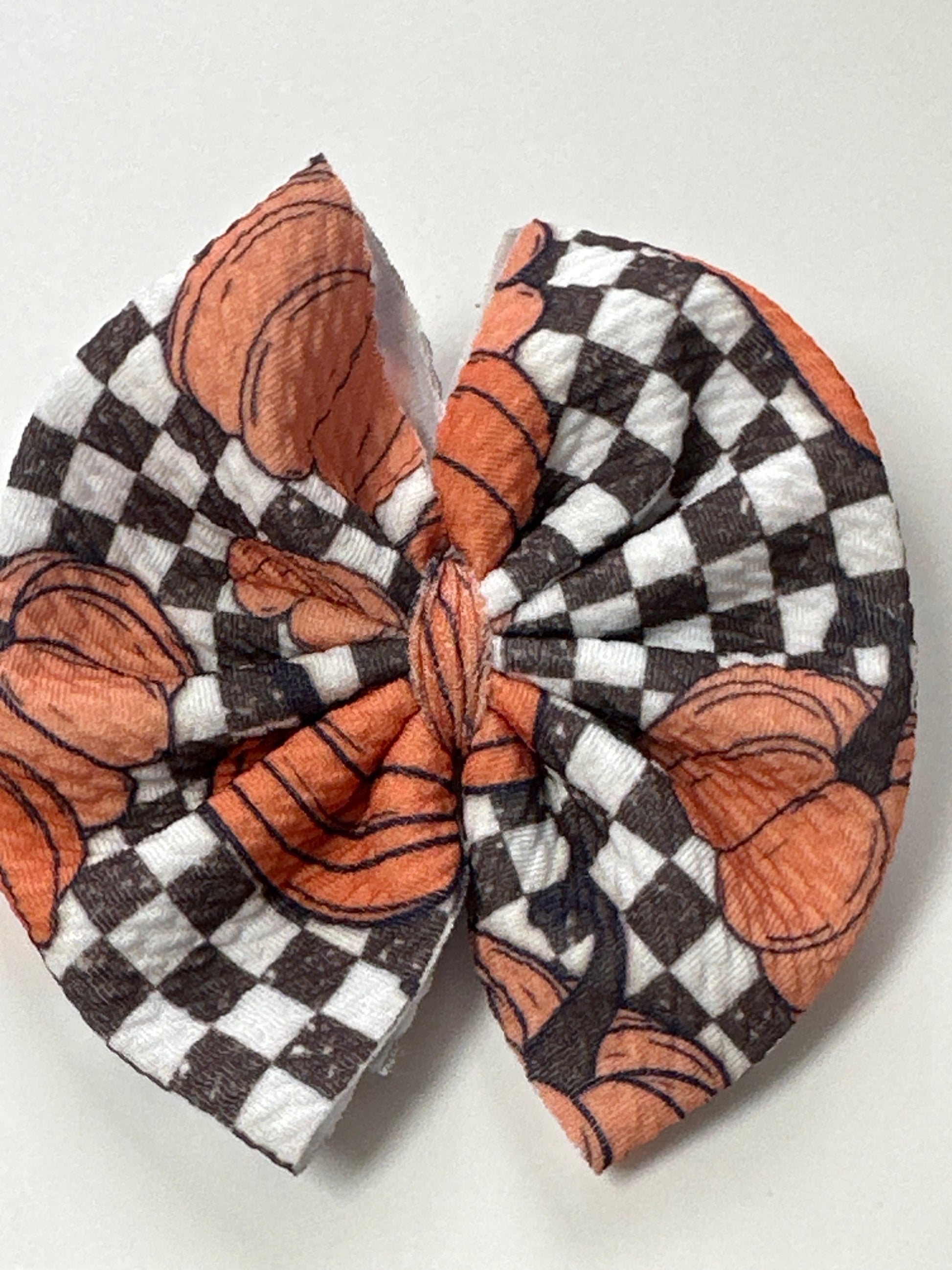 Vintage checkers with pumpkin bow  image 0