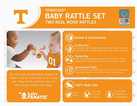 Tennessee Vols Baby Rattles 2 Pack image 0