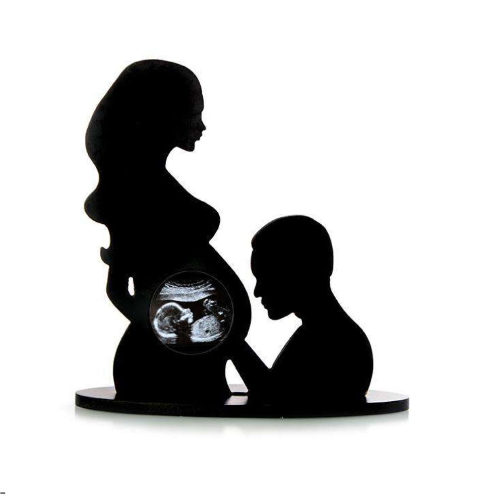 Wooden Silhouette Ultrasound Frame image 0