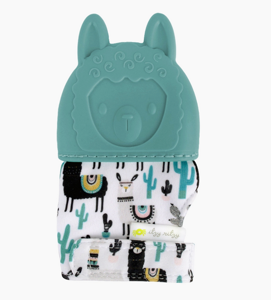 Llama Itzy Ritzy Silicone Teething Mitten image 0
