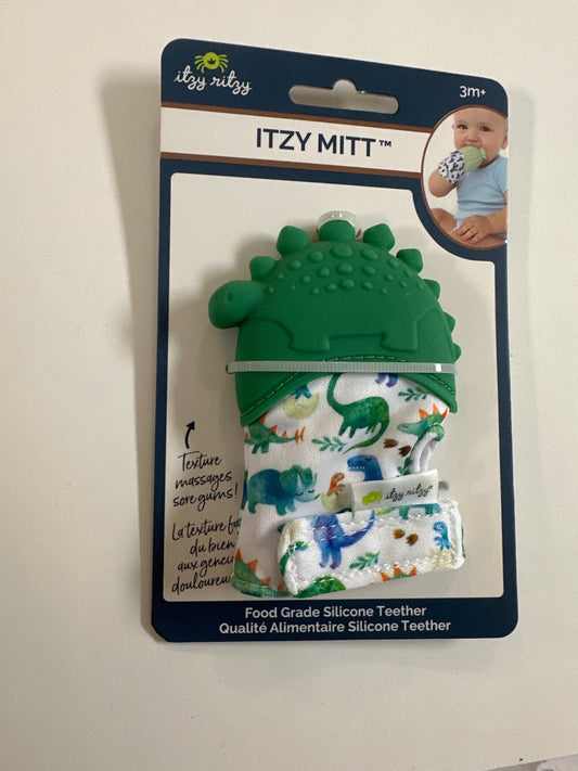 Dinosaur Itzy Ritzy Silicone Teething Mitten image 0