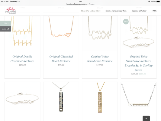 Heartbeat Keepsake Jewelry