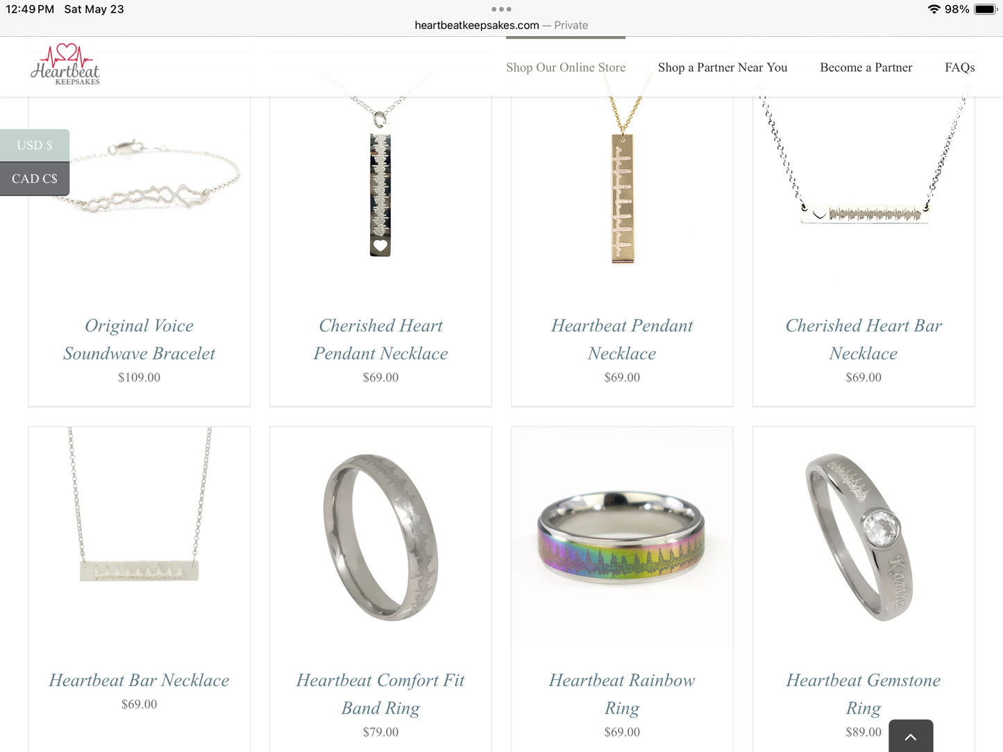 Heartbeat Keepsake Jewelry
