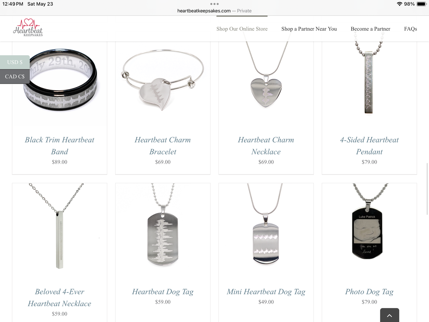 Heartbeat Keepsake Jewelry