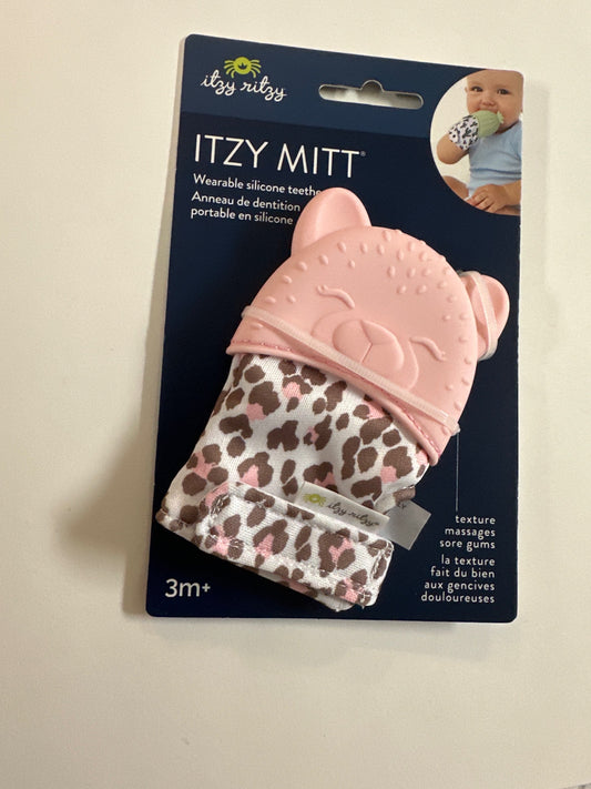 Leopard Itzy Ritzy Silicone Teething Mitten image 0