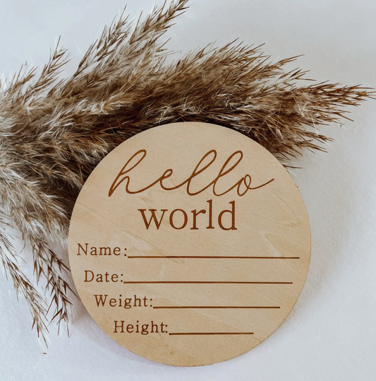 Hello World Birth Announcement Disc image 0