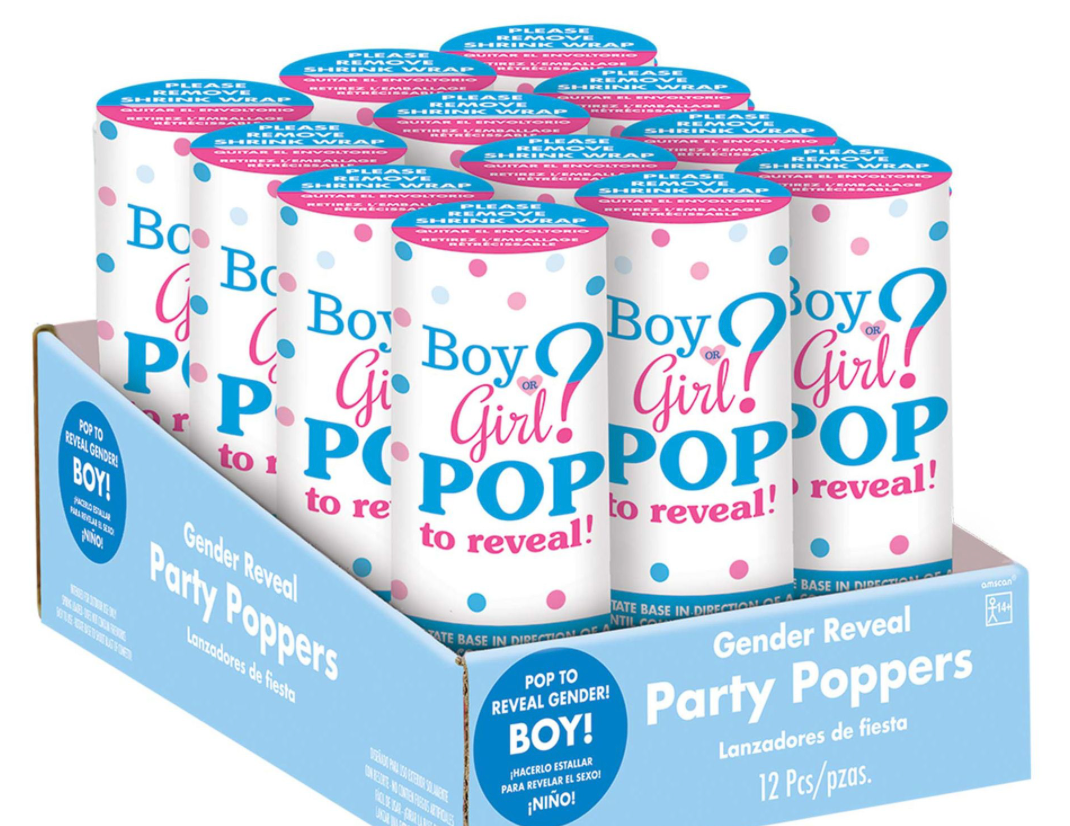 Gender Reveal Party Poppers image 0