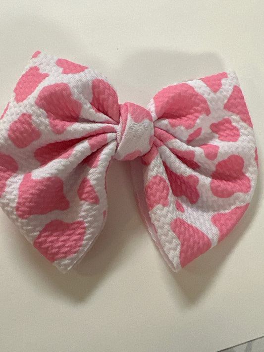 Pink Cow Bow  image 0