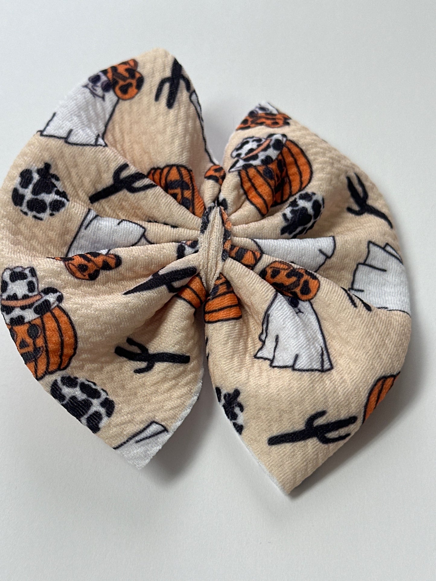 Cream Ghost & Cactus Bow image 0
